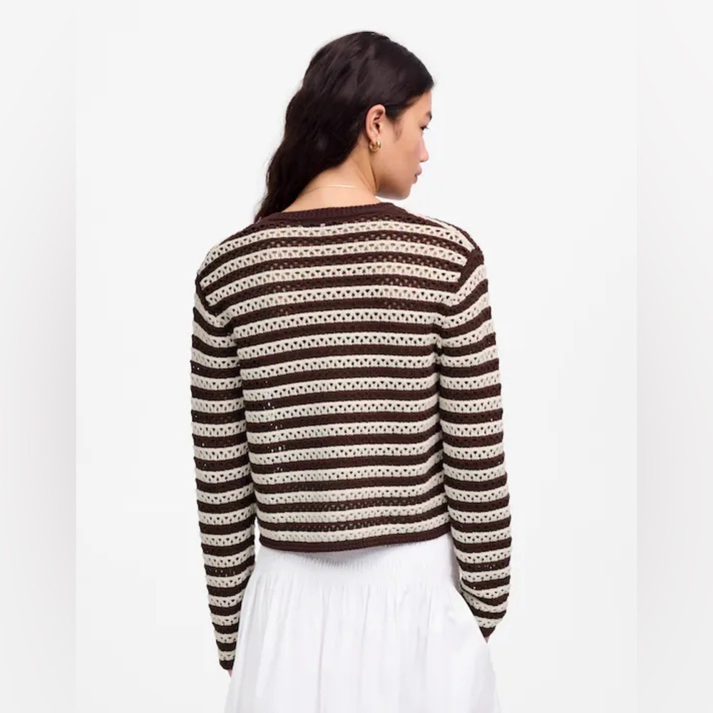 Madewell Open-Stitch Crewneck Sweater - Picture 4 of 9